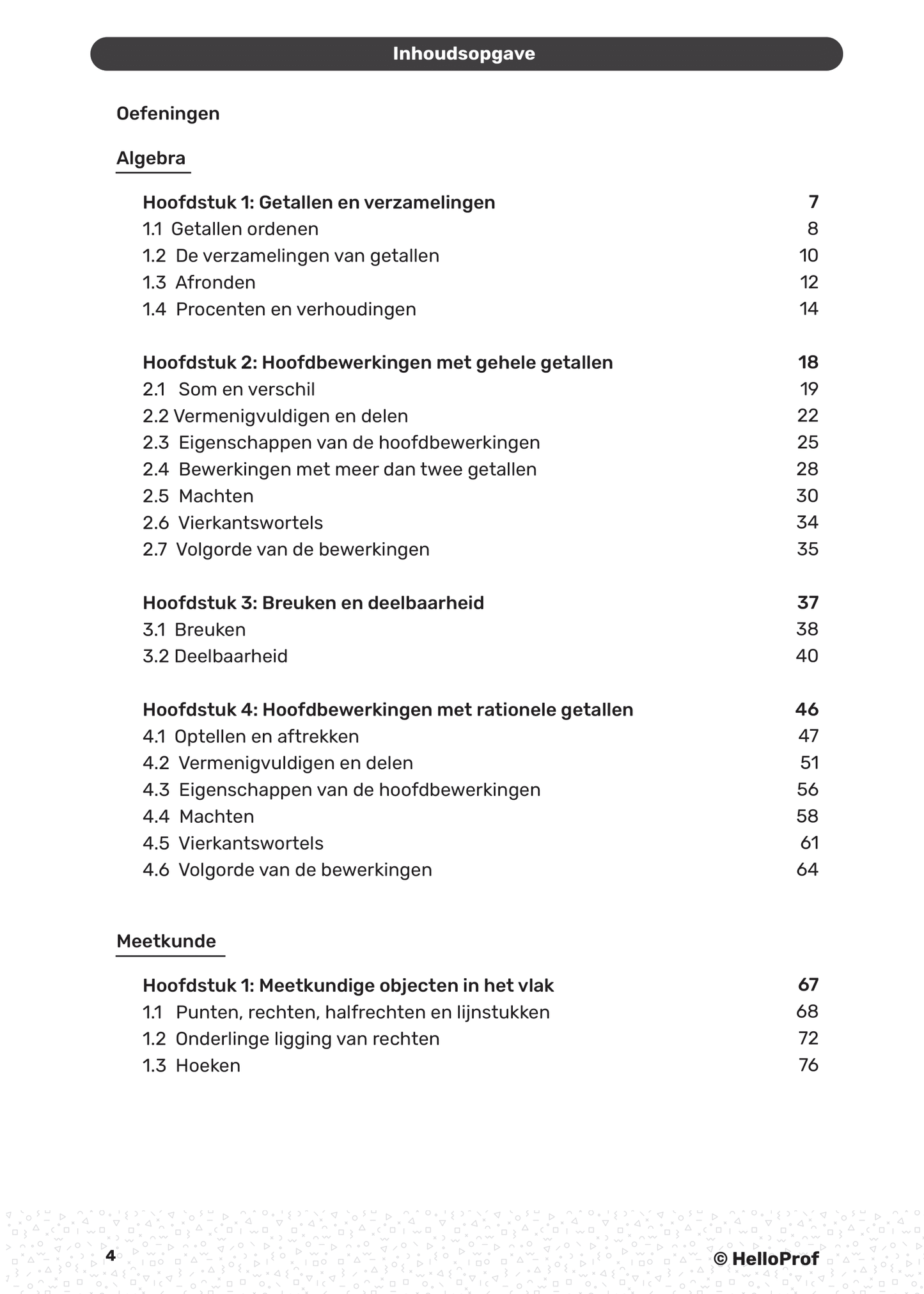 Wiskunde eerste middelbaar