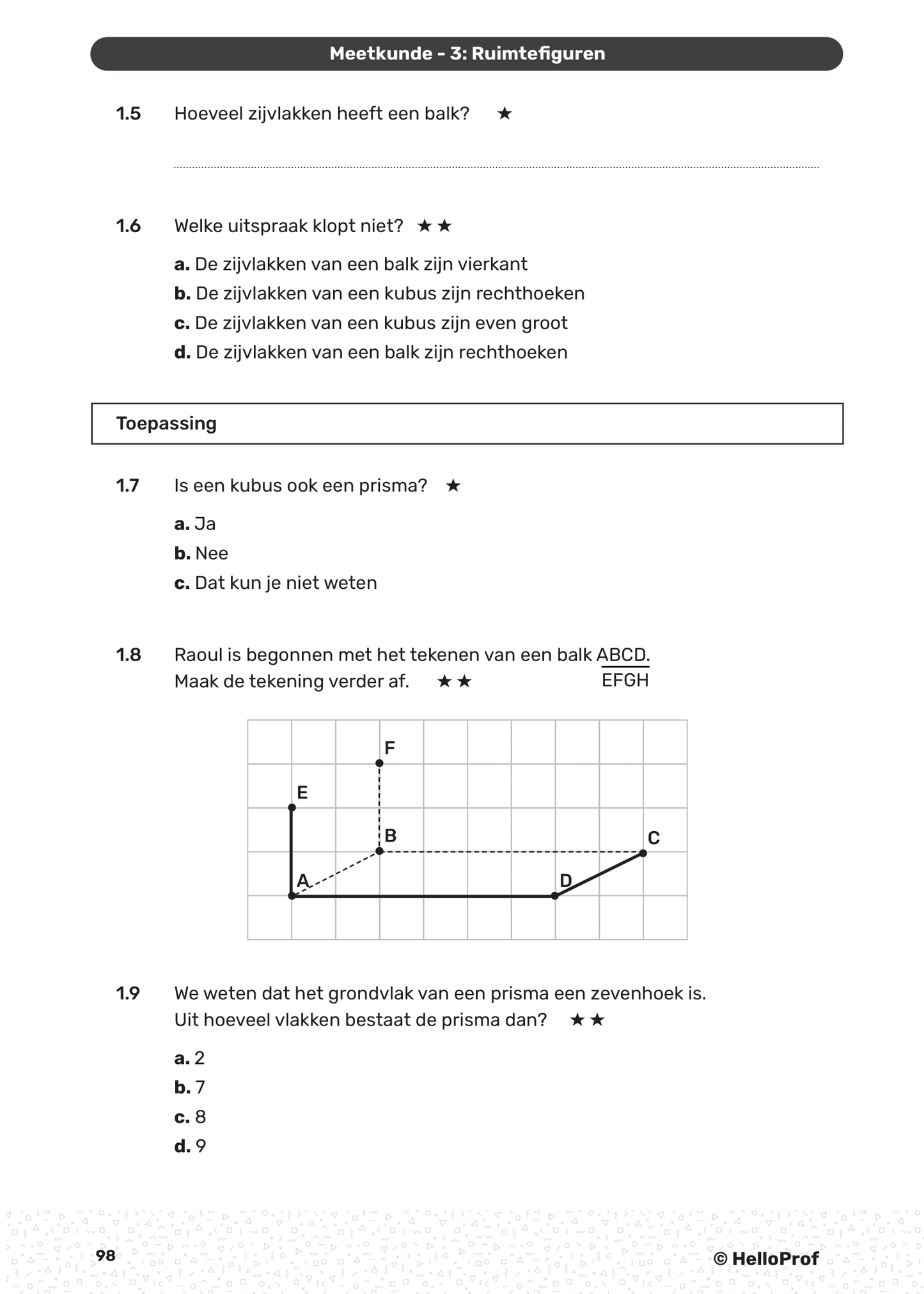Wiskunde eerste middelbaar